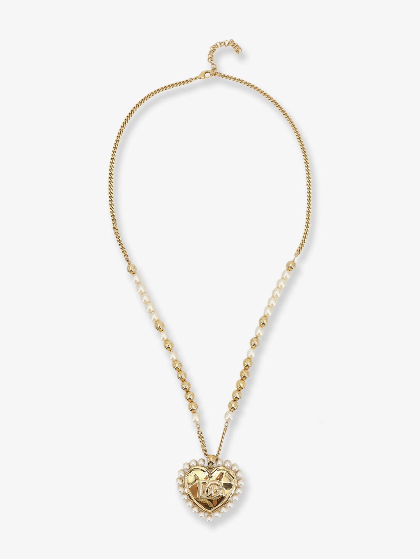 Everyday brass necklace with DG logo