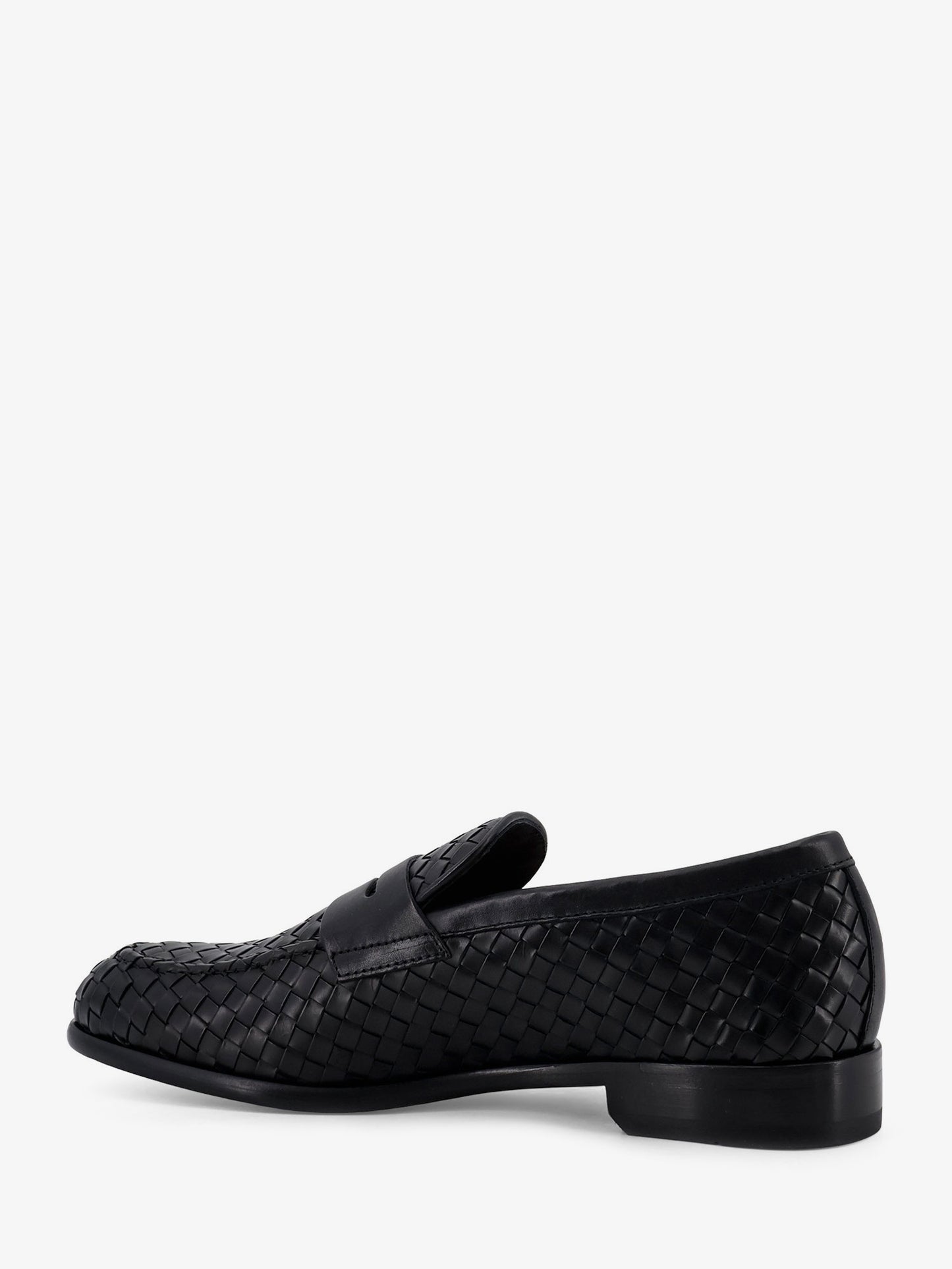 Adler leather loafers with woven pattern