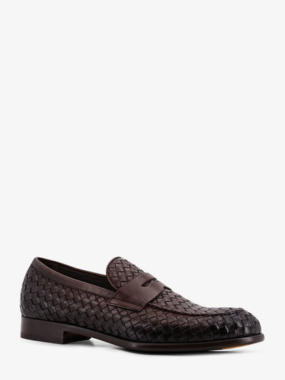 Adler leather loafers with woven pattern thumbnail