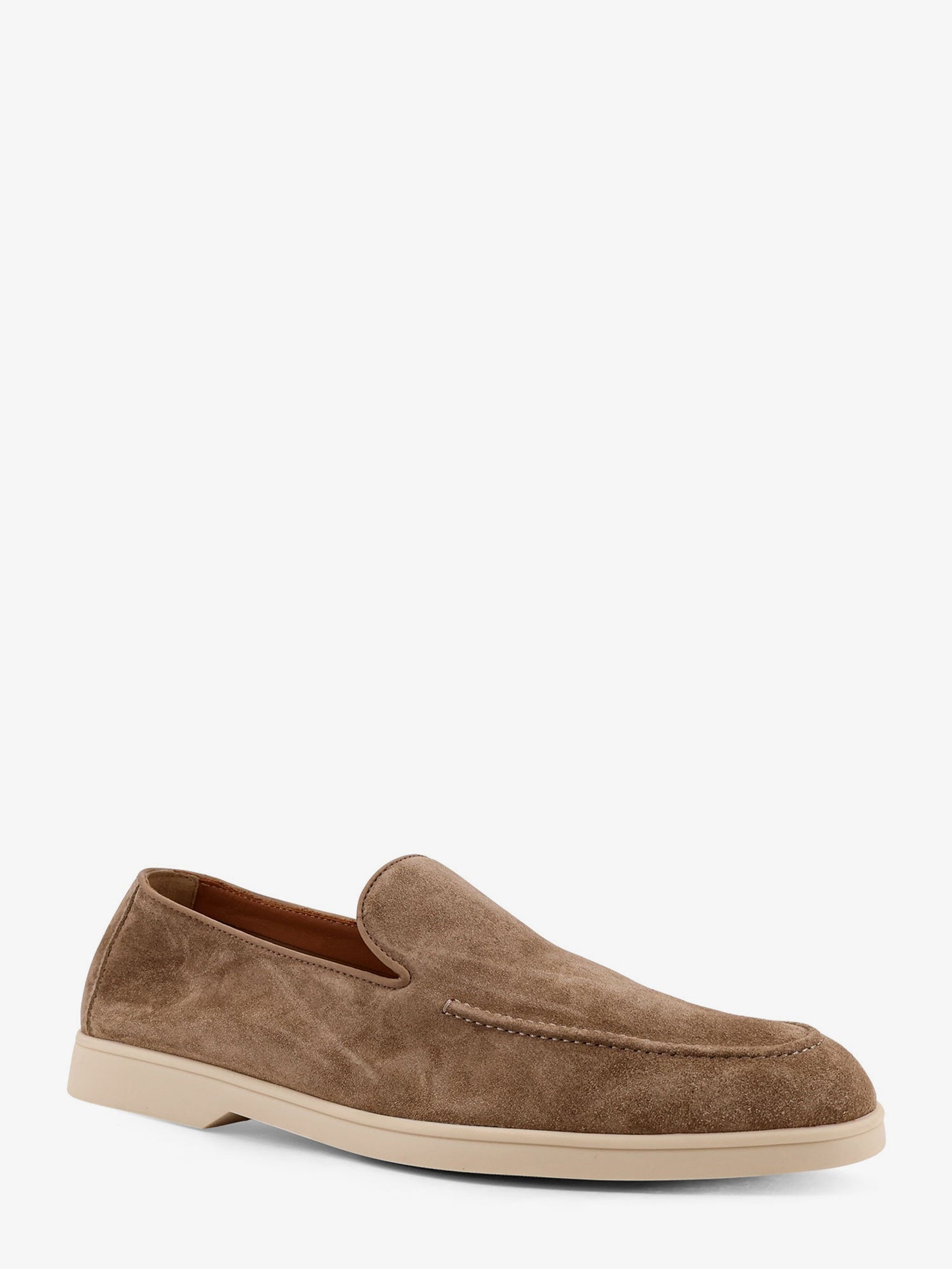 Reverse suede loafers