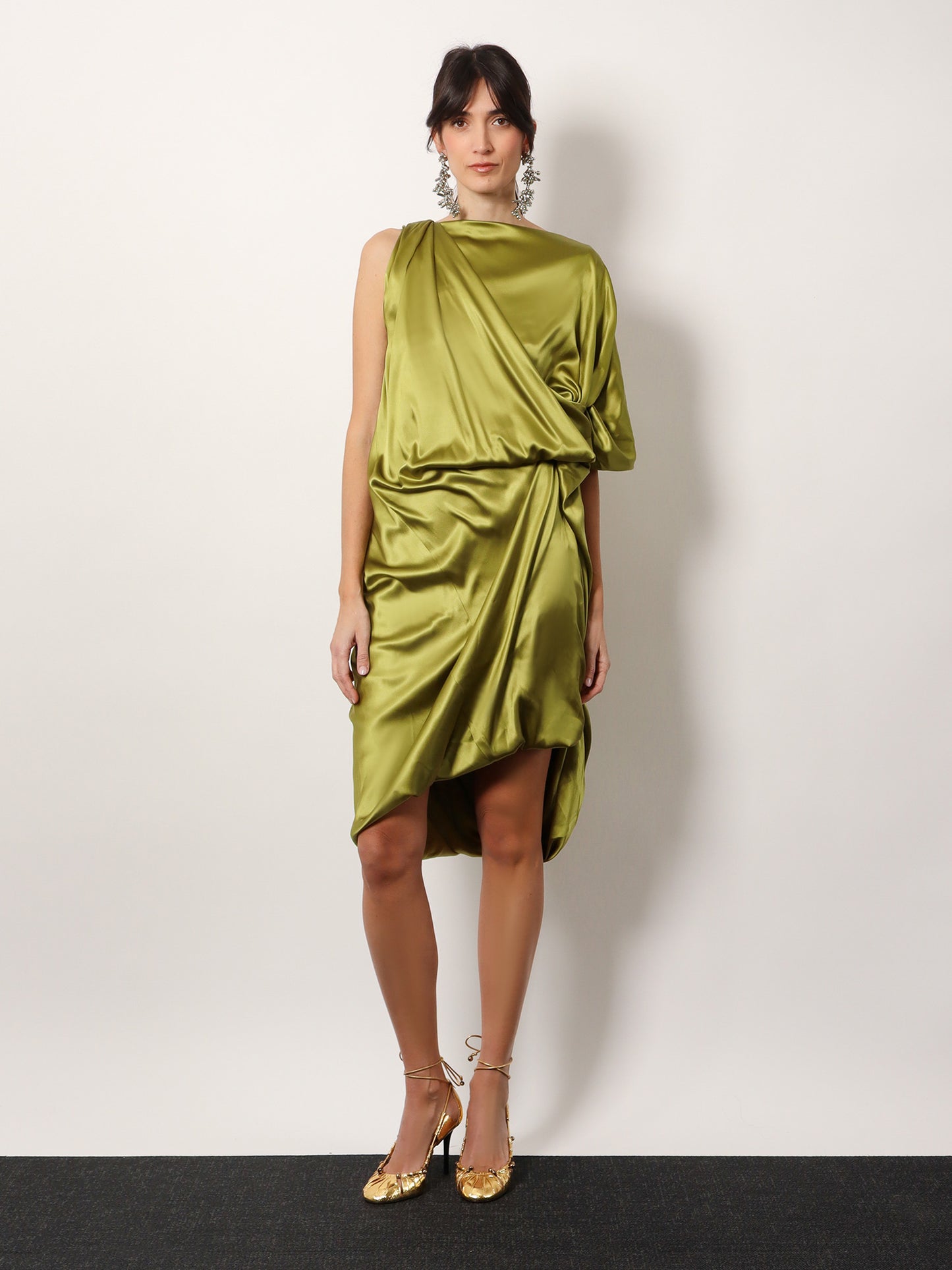 Dalant silk dress with lateral knot