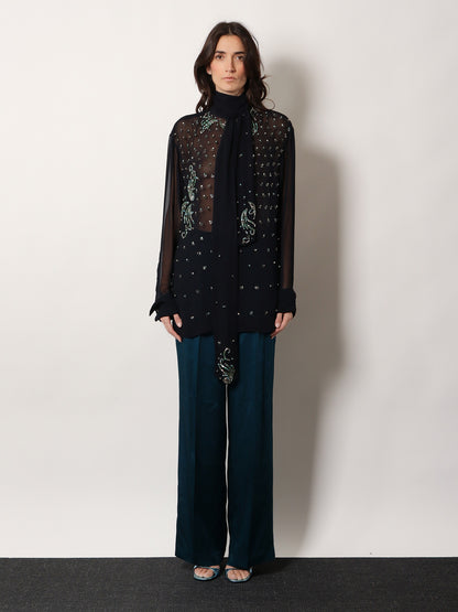 Viscose shirt with rhinestones thumbnail