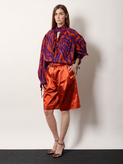 Catya cotton shirt with Crushed Stripe print thumbnail