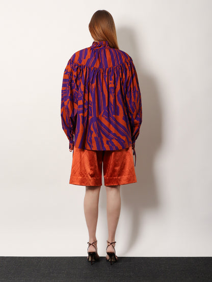 Catya cotton shirt with Crushed Stripe print thumbnail
