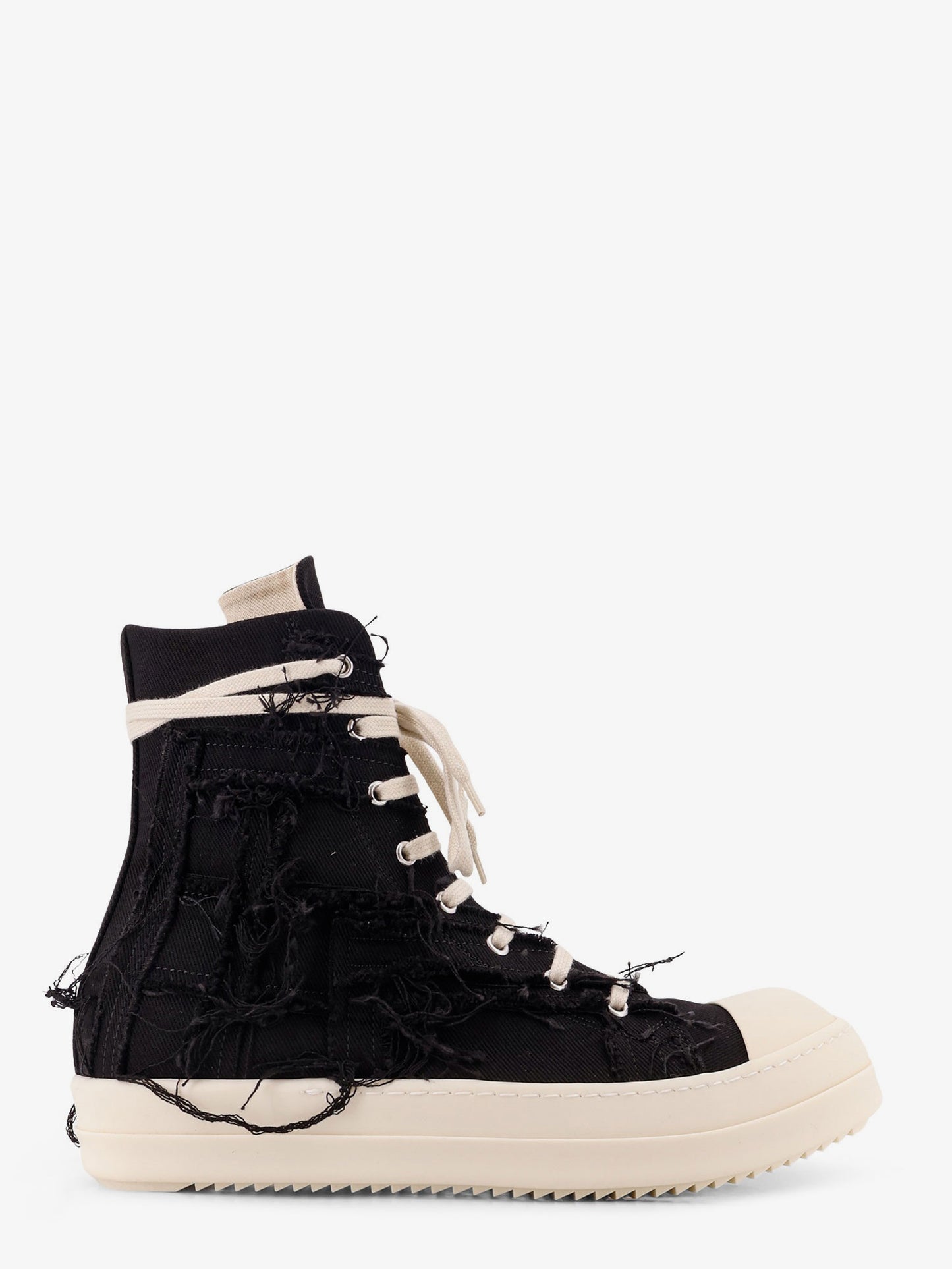 Destroyed effect denim sneakers