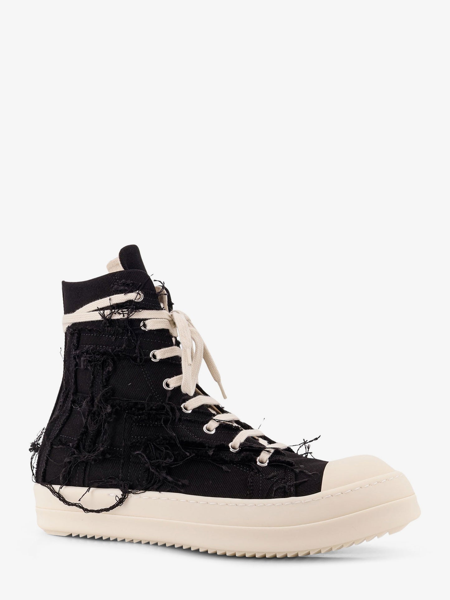 Destroyed effect denim sneakers