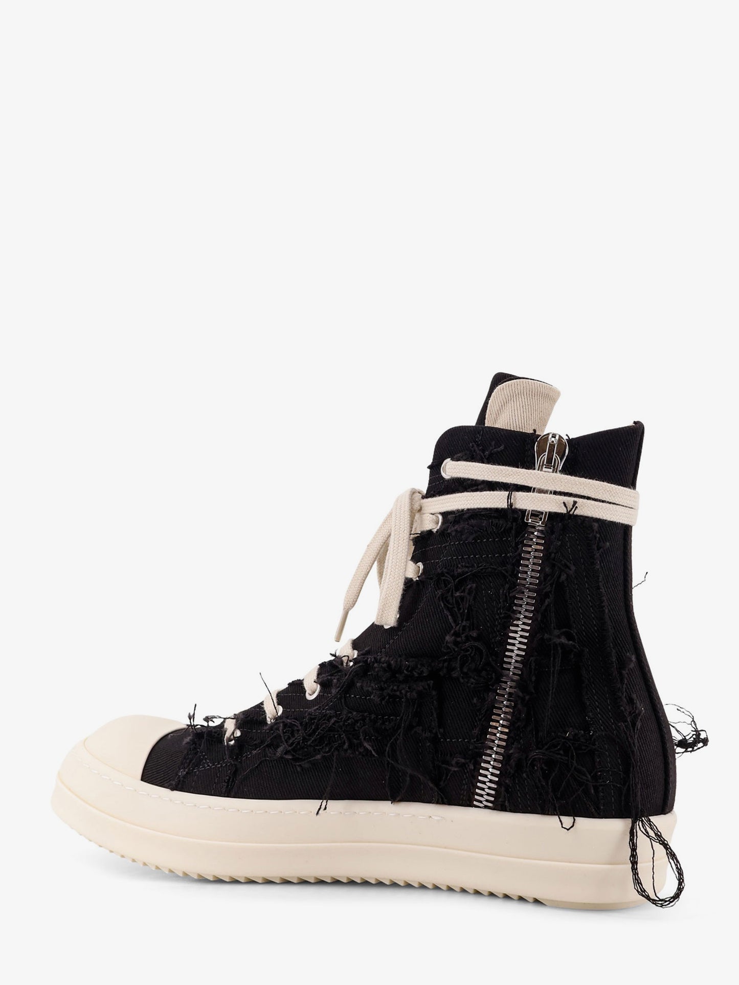 Destroyed effect denim sneakers