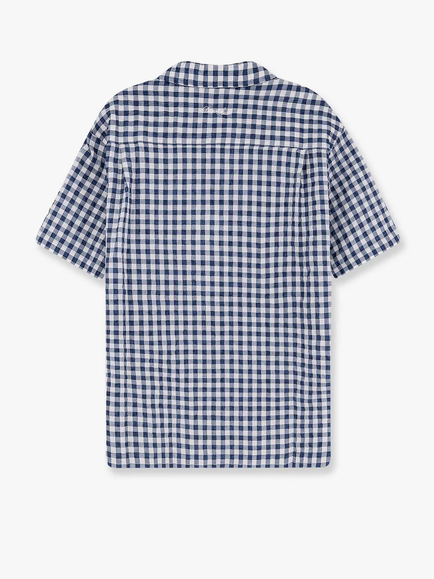 Cotton blend shirt with check pattern