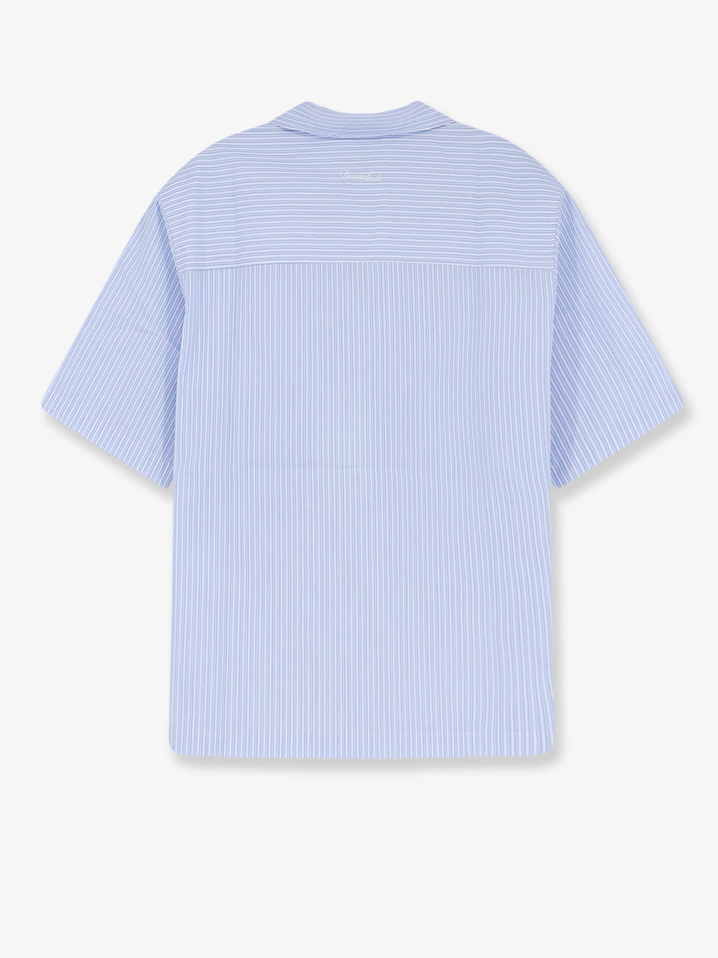 Cotton blend shirt with striped pattern