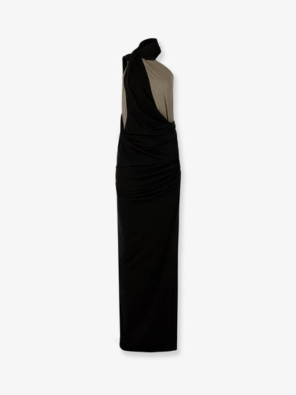 Cotton blend long dress thumbnail