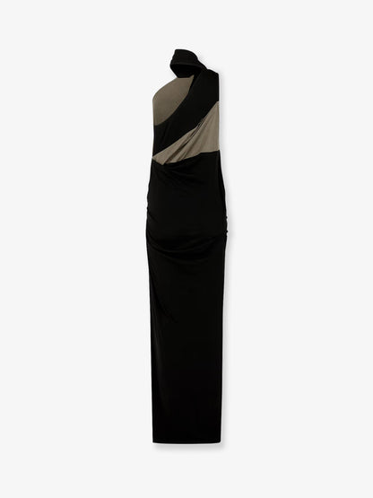 Cotton blend long dress thumbnail