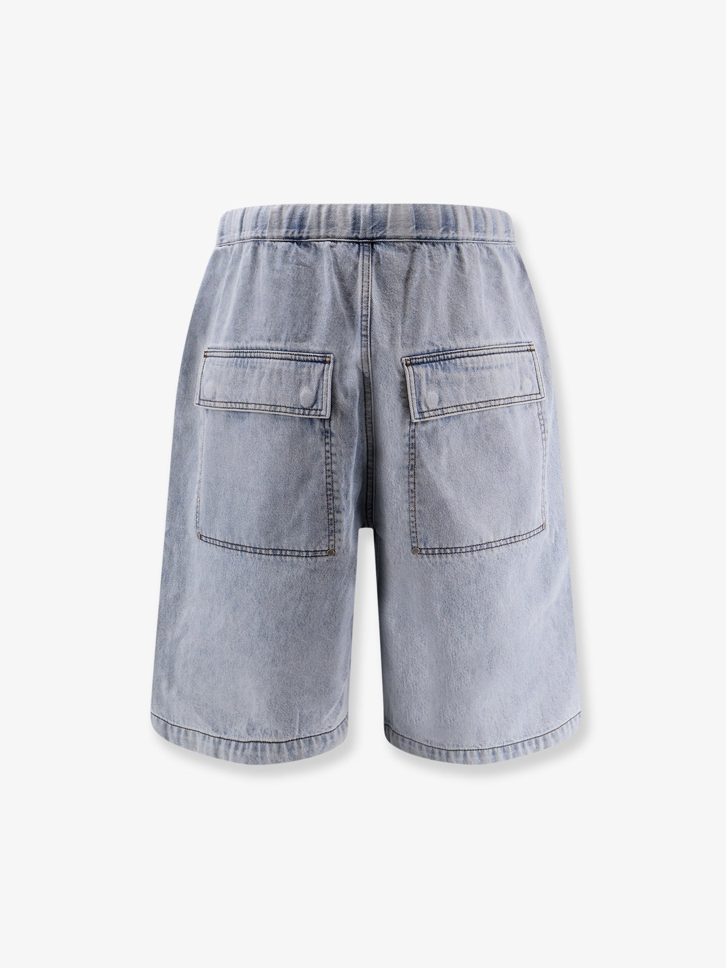 Light-washed denim bermuda shorts