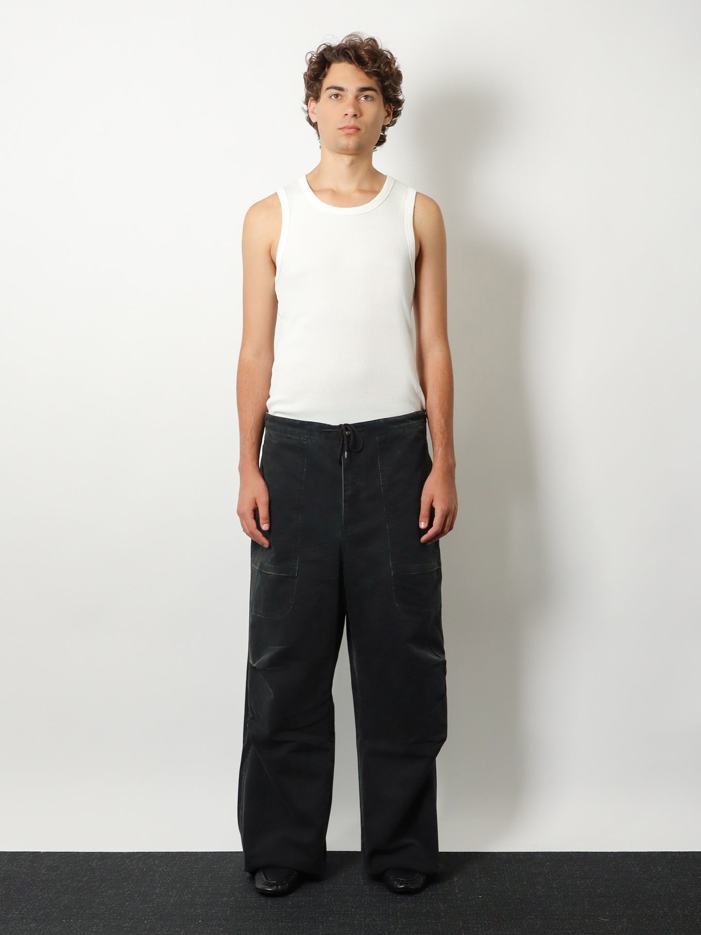 Ribbed cotton tank top