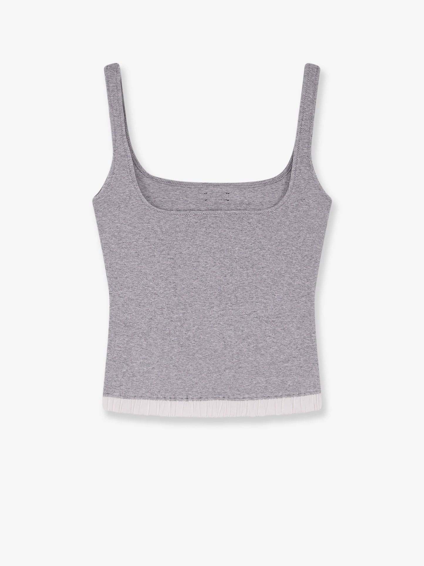 Ribbed cotton tank top