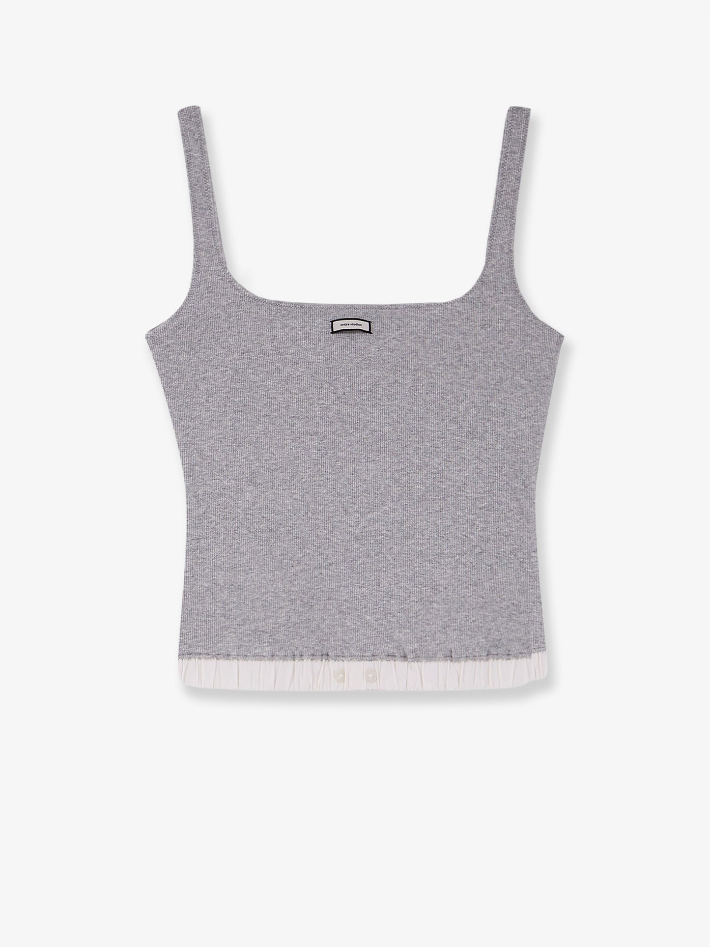 Ribbed cotton tank top