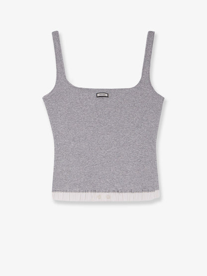 Ribbed cotton tank top thumbnail