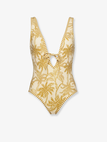 One-piece swimsuit with all-over print thumbnail