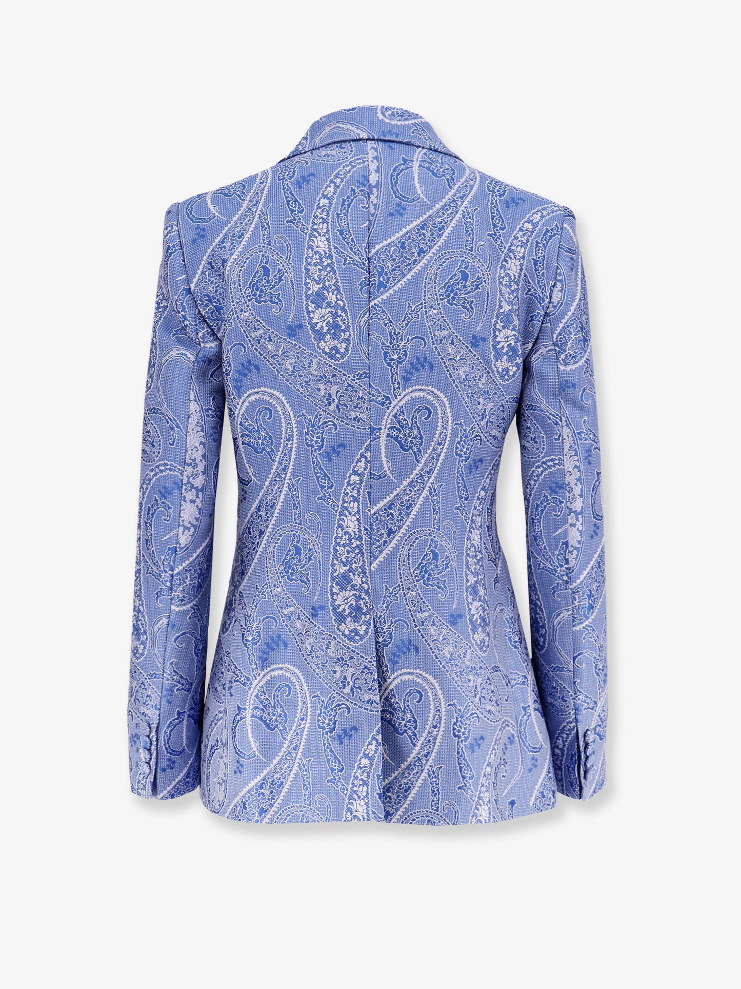Silk blend single-breasted blazer