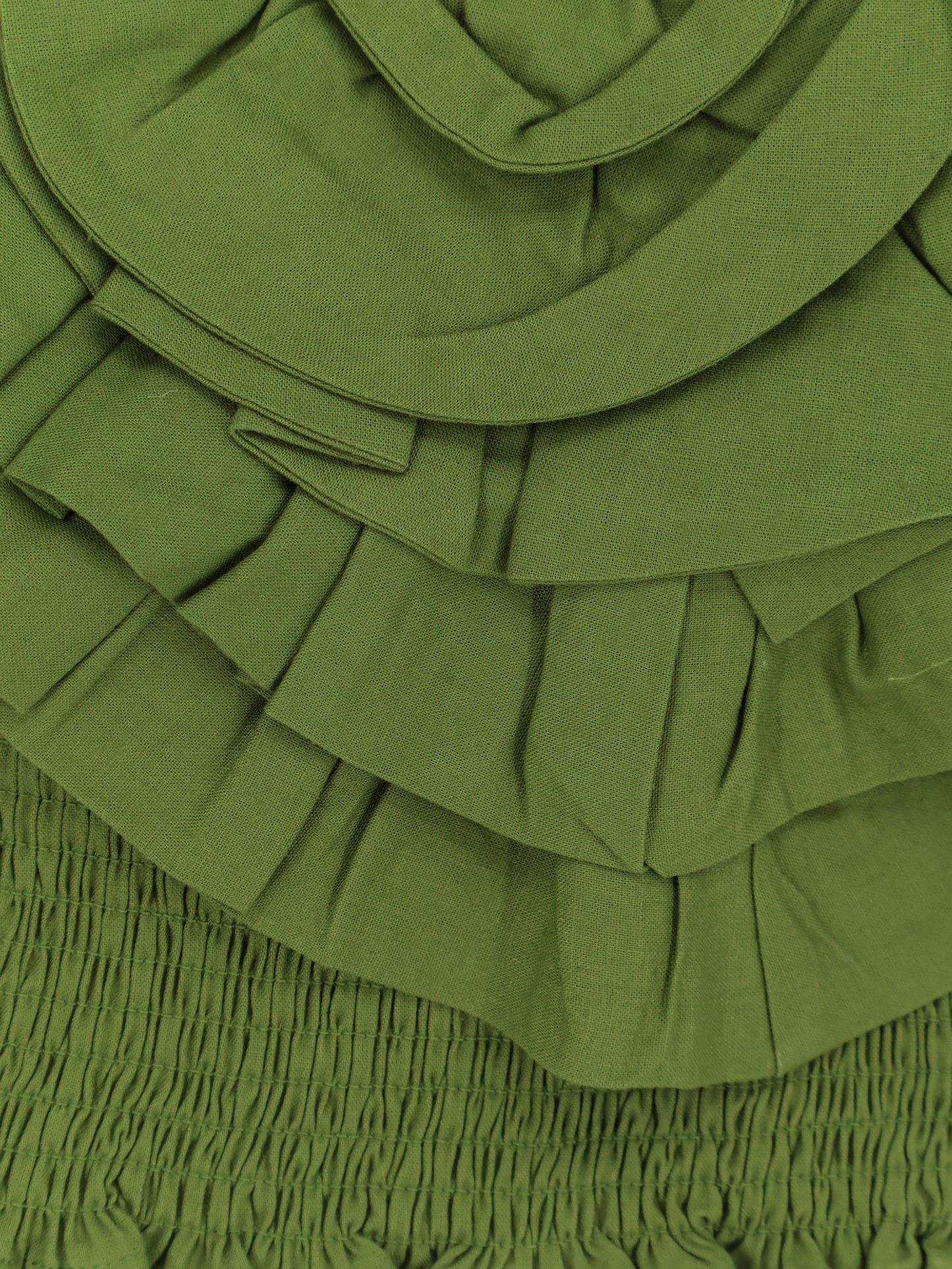 Top Green in lino e viscosa