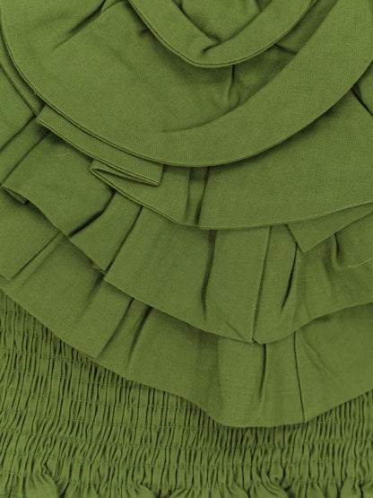 Top Green in lino e viscosa thumbnail