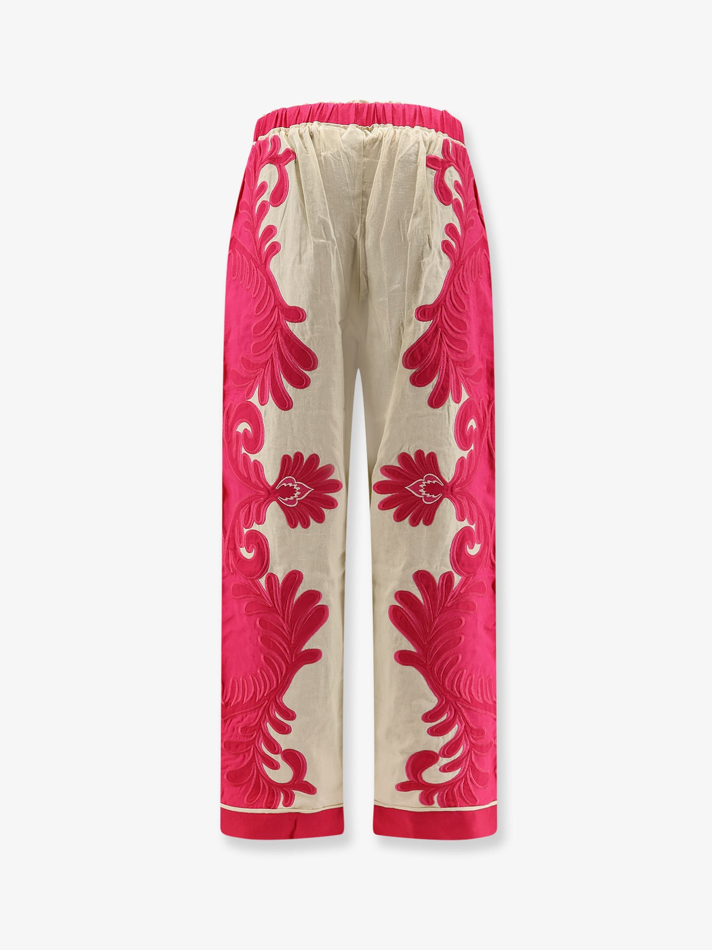 Linen and viscose blend trousers