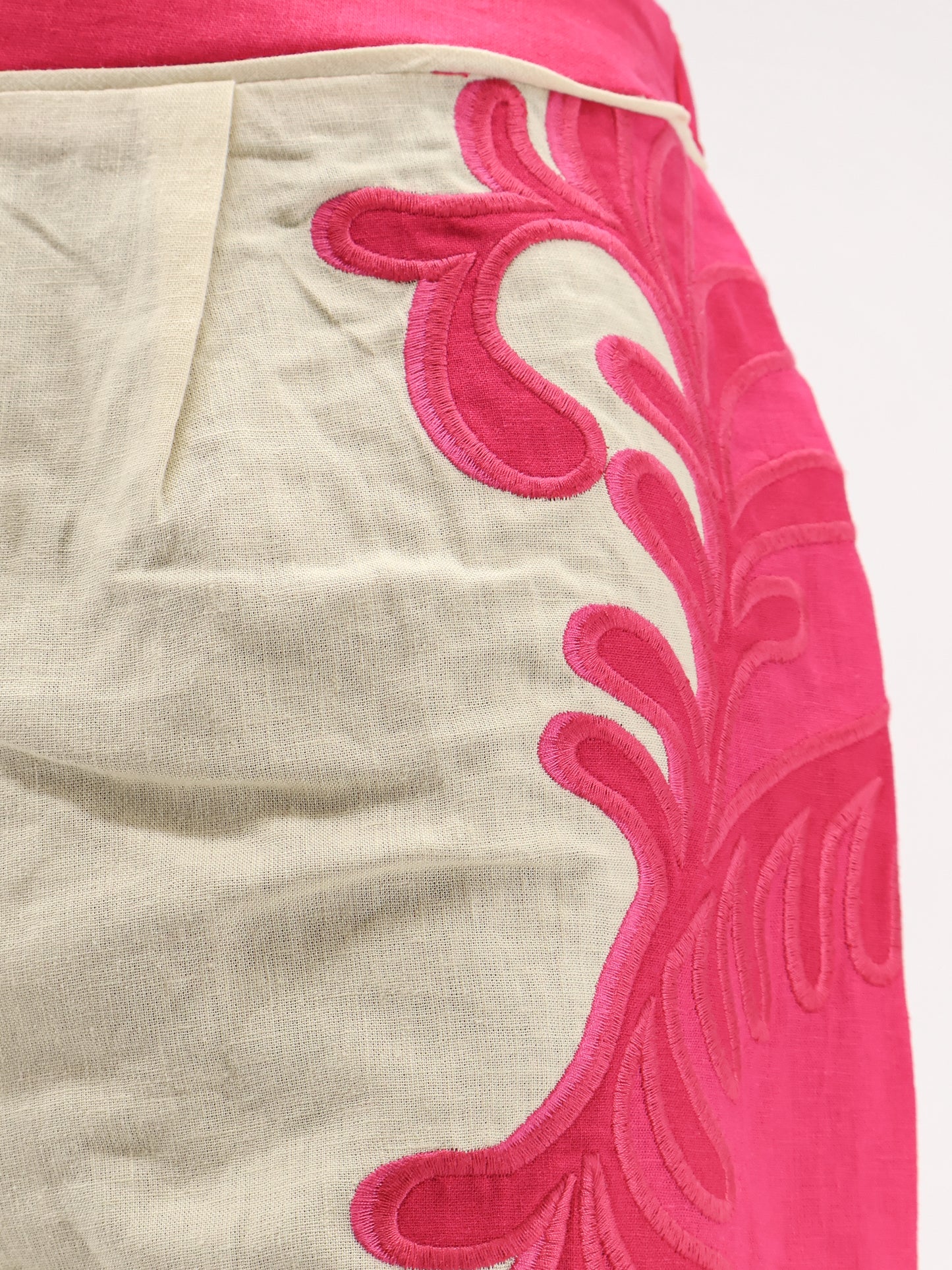Linen and viscose blend trousers