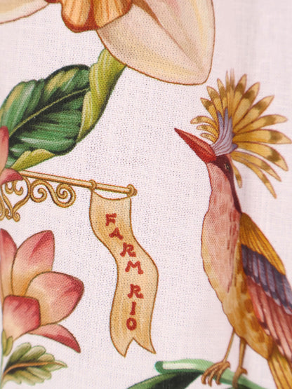 Linen and viscose shirt with floral pattern thumbnail