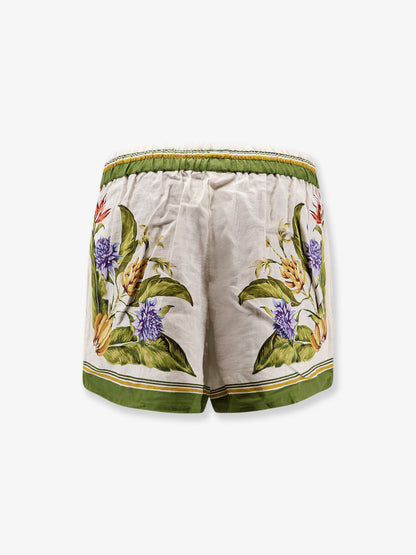 Tropical Scarf linen and viscose shorts thumbnail