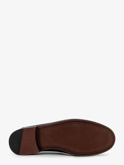 Leather loafers with metal FF logo thumbnail