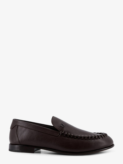 Leather loafers with metal FF logo thumbnail