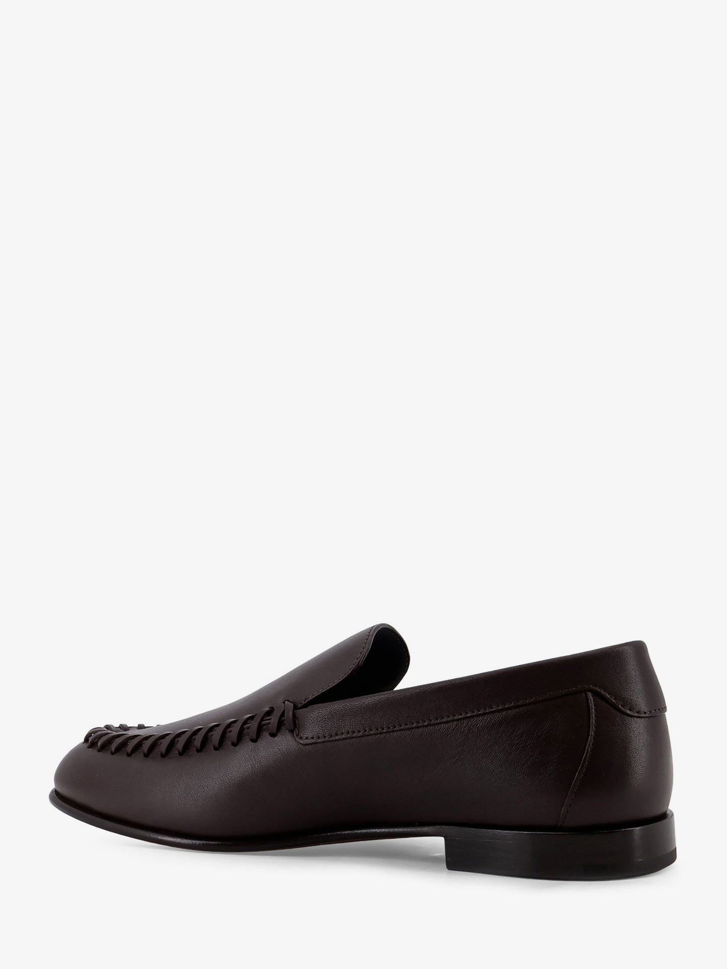 Leather loafers with metal FF logo