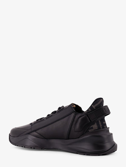 Leather Flow sneakers with FF jacquard fabric inserts thumbnail
