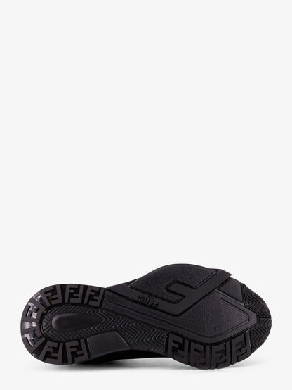 Leather Flow sneakers with FF jacquard fabric inserts thumbnail