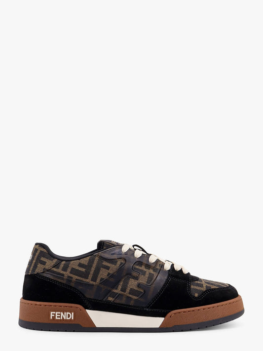 Fendi Match FF Jacquard Fabric and Suede sneakers