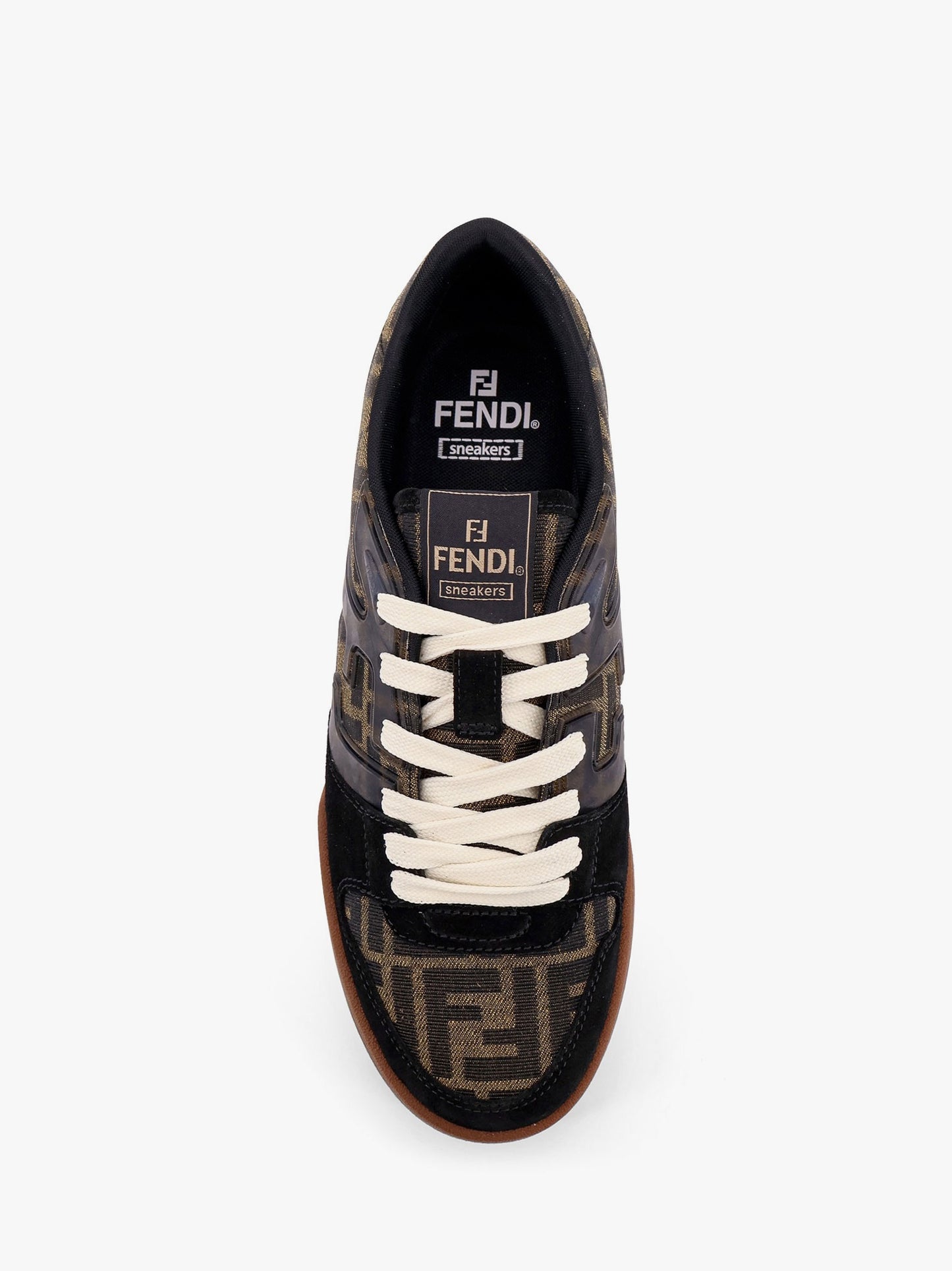 Fendi Match FF Jacquard Fabric and Suede sneakers
