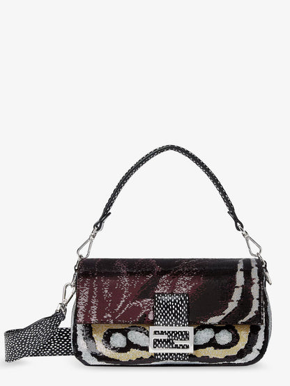 Baguette crossbody bag with Night Butterfly multicolor sequins thumbnail