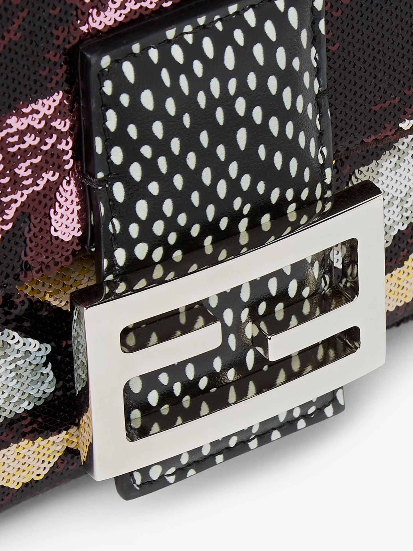 Baguette crossbody bag with Night Butterfly multicolor sequins