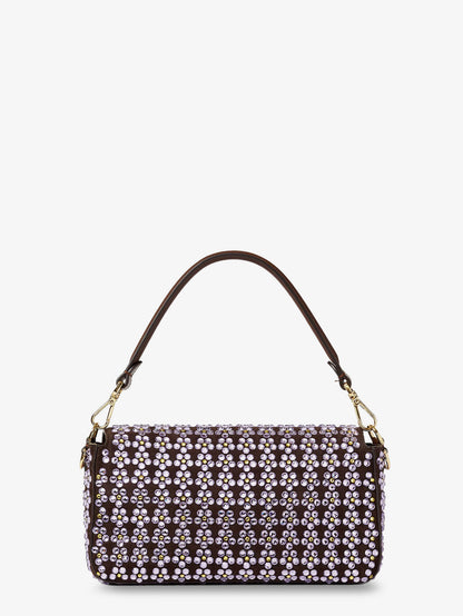 Baguette® leather crossbody bag with Blooming Crystals motif thumbnail