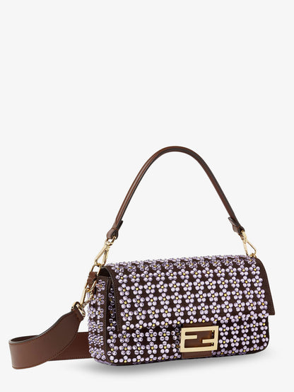 Baguette® leather crossbody bag with Blooming Crystals motif thumbnail