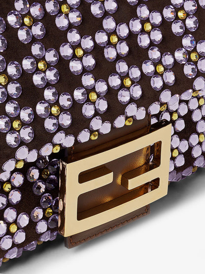Baguette® leather crossbody bag with Blooming Crystals motif thumbnail