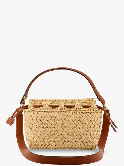 Mamma Baguette Medium raffia crossbody bag thumbnail