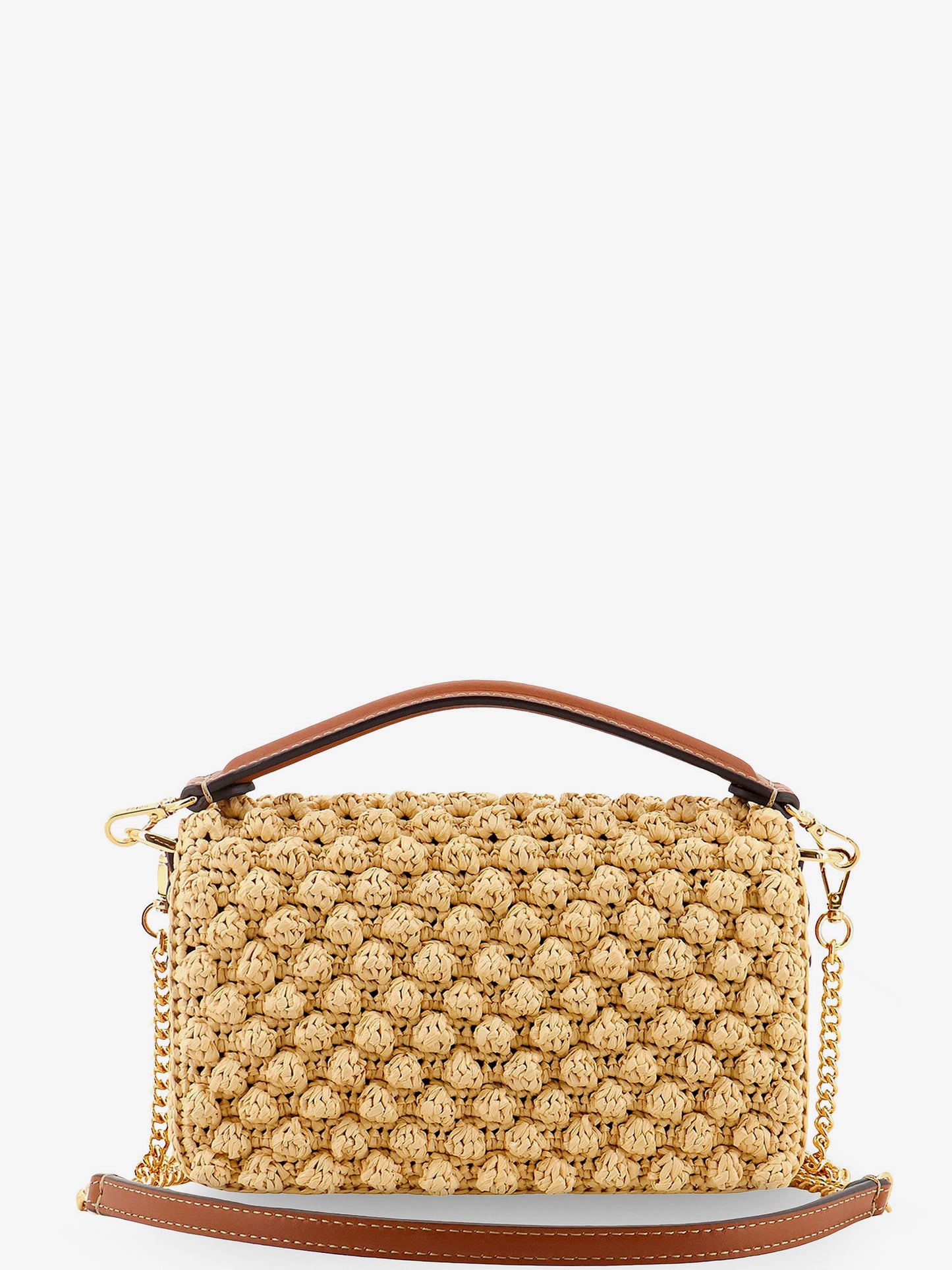 Baguette® Mini raffia crossbody bag