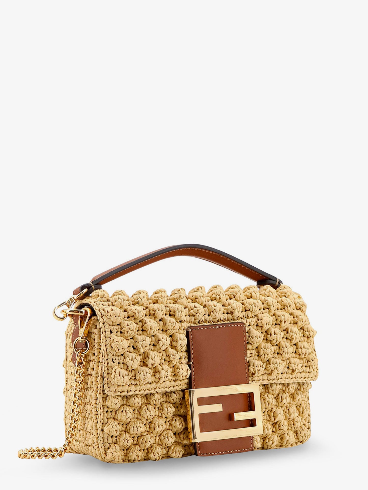 Baguette® Mini raffia crossbody bag