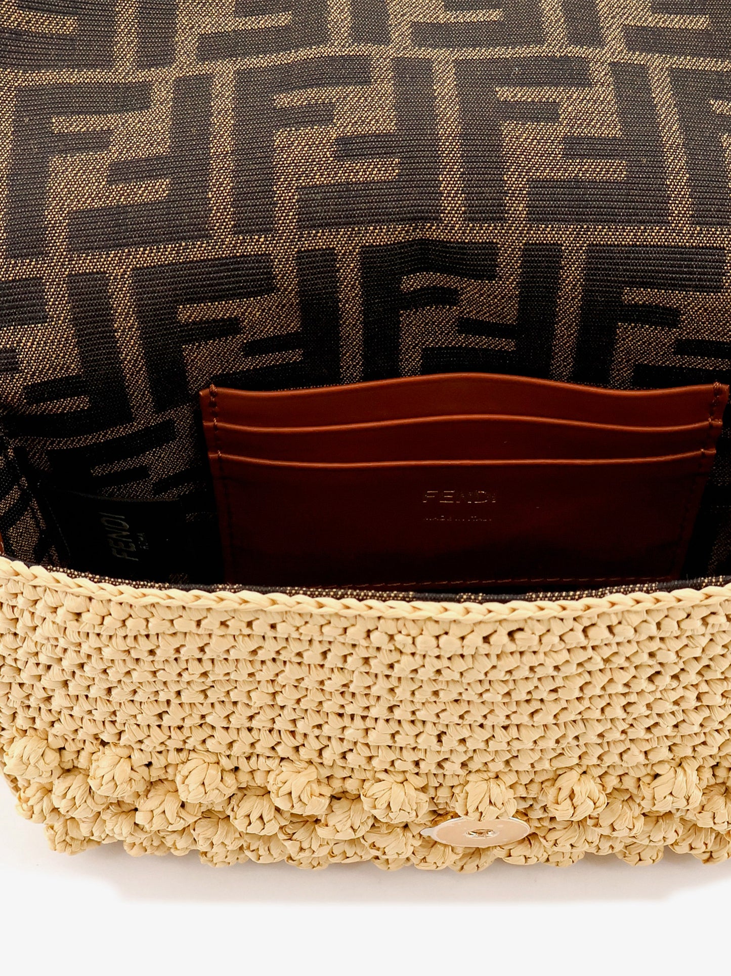 Baguette® Mini raffia crossbody bag