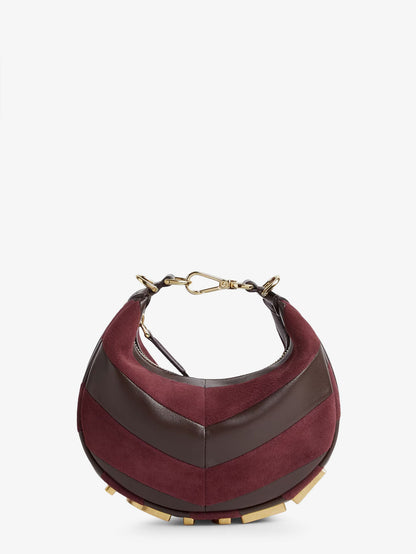Fendigraphy Mini leather handbag with metal lettering logo thumbnail