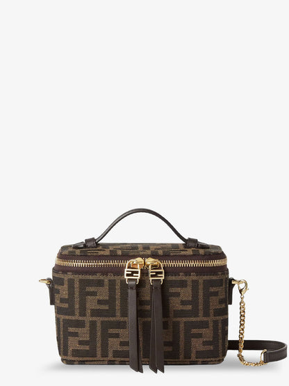 Borsa a tracolla Vanity in tessuto jacquard FF thumbnail