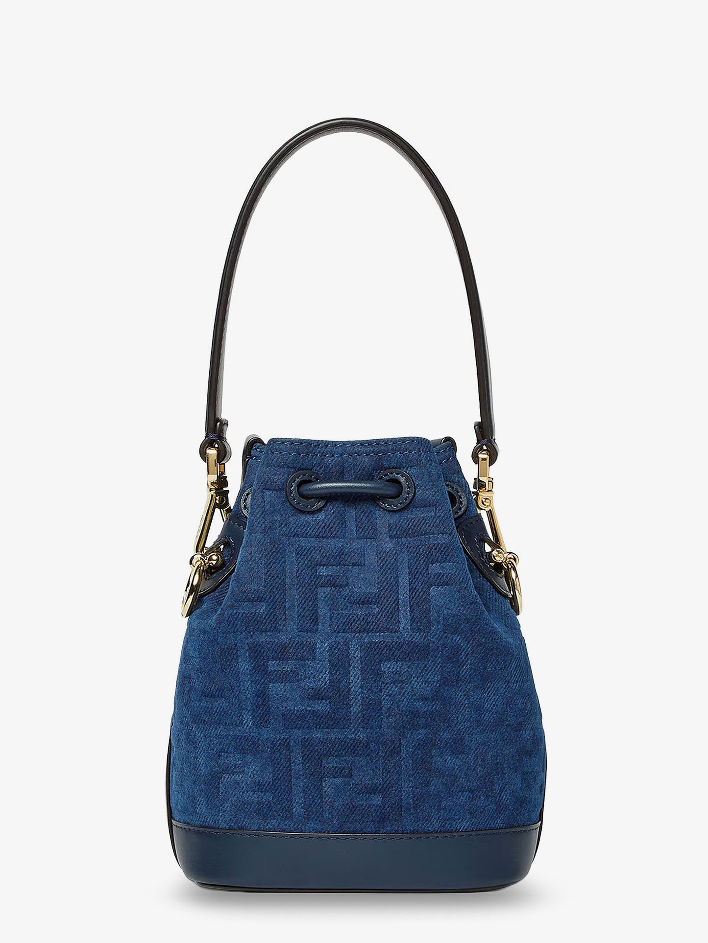 Borsa a tracolla Mon Tresor in denim floccato FF