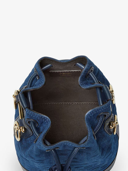 Borsa a tracolla Mon Tresor in denim floccato FF thumbnail