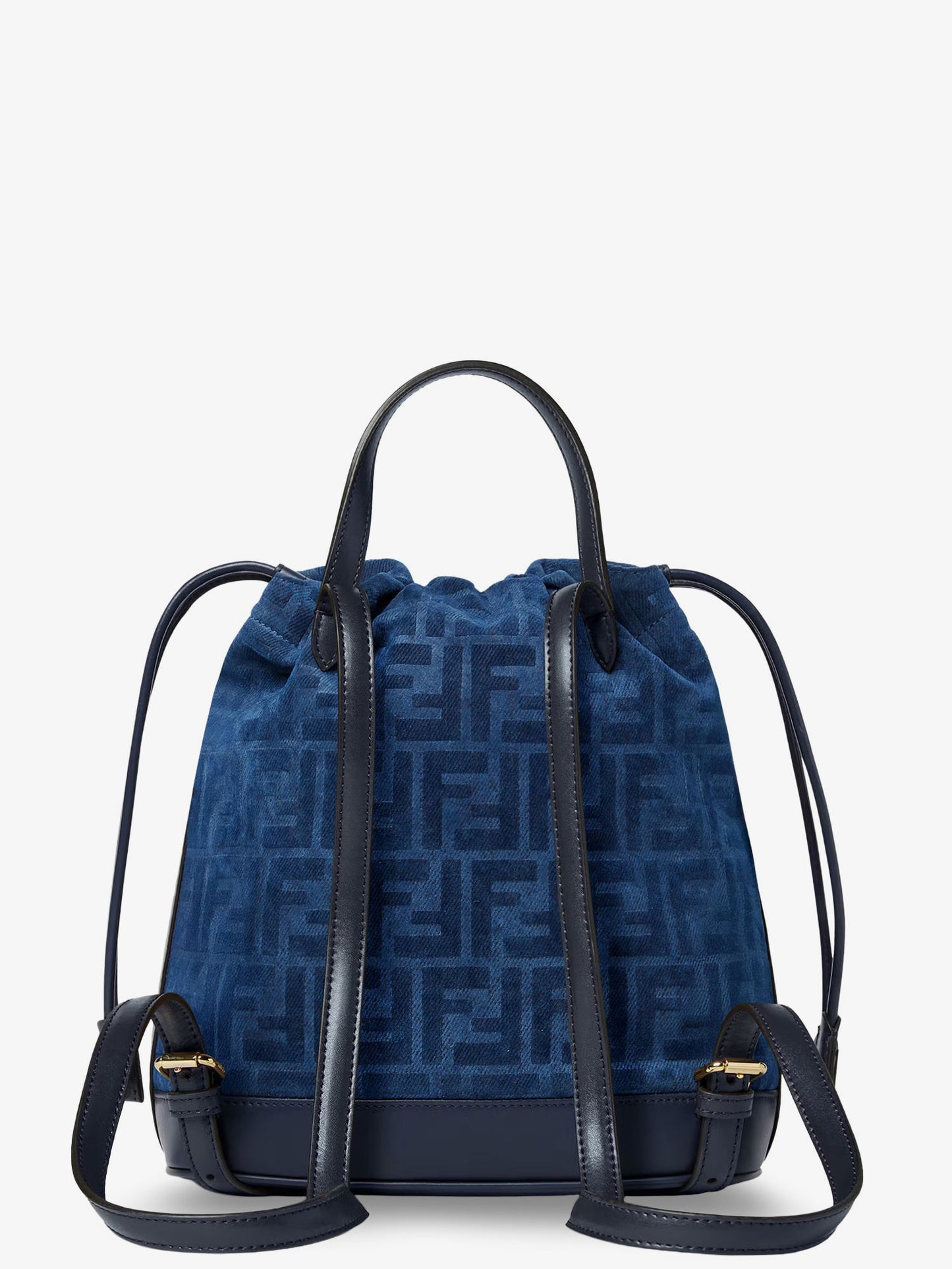 Denim backpack with flocked FF detail
