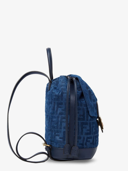 Denim backpack with flocked FF detail thumbnail